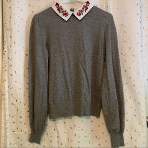 Grey collared sweater